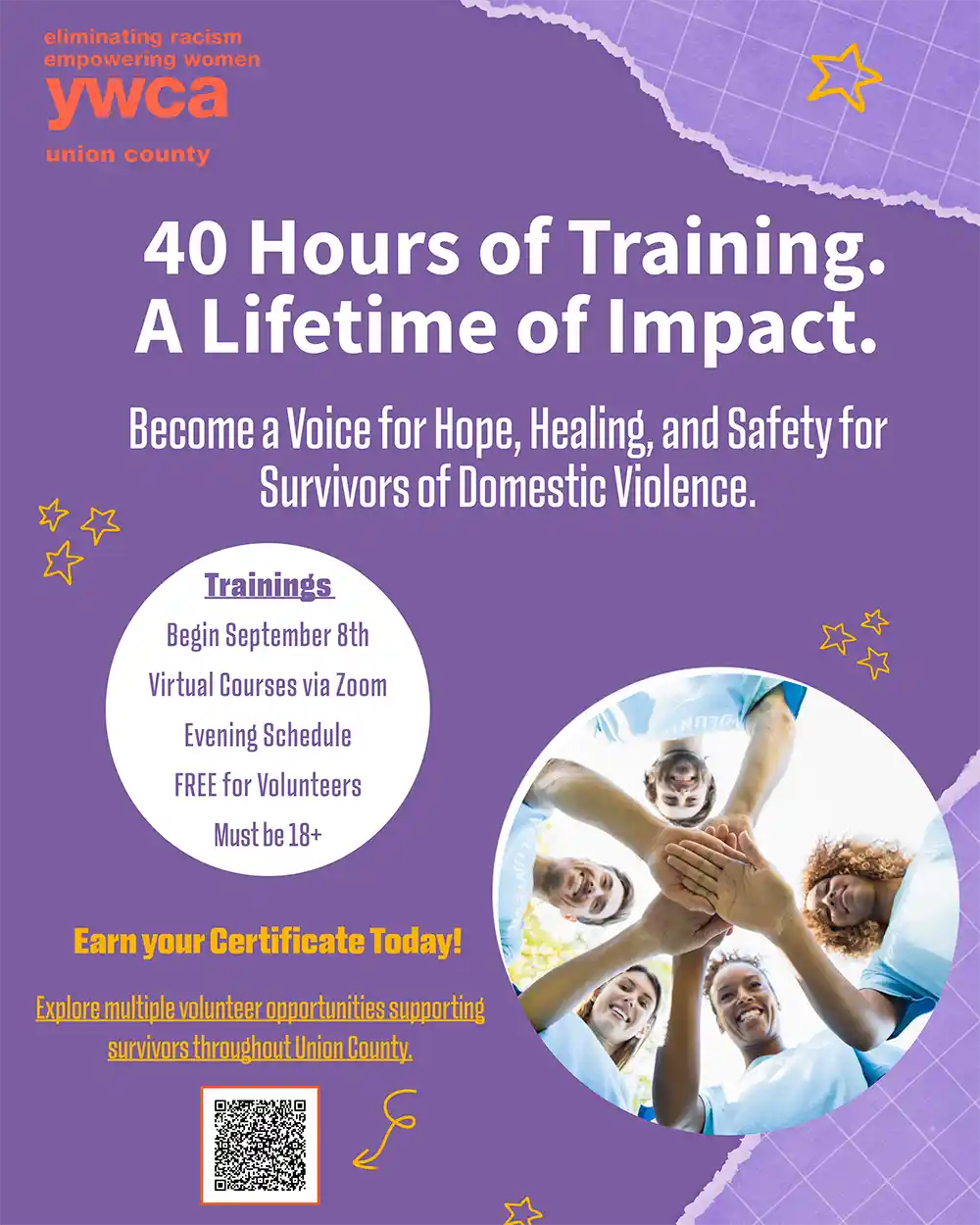 YWCA Union County 4 40 Hour Domestic Violence Training